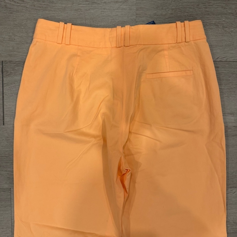 Falconnable Women’s Tangerine Cotton Blend Slacks Wide Leg, Straight Size 6 - Picture 6 of 7